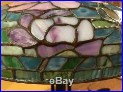 Leaded Slag Glass Antique Vintage Style In The Manner Of Tiffany Studios NR