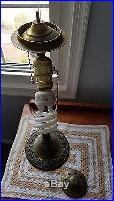 Leaded lamp, antique slag, stained glass arts and crafts, handel, whaley B&H era