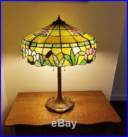 Leaded lamp chicago mosaic antique stained glass arts and crafts slag glass