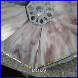 Loevsky Table Lamp Slag Glass Trail Rare Purple 1920s Vintage Antique Shade Only