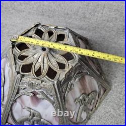 Loevsky Table Lamp Slag Glass Trail Rare Purple 1920s Vintage Antique Shade Only