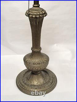 MILLER LAMP Co. Large Antique vtg 21 BASE Only for Slag Glass Shade MLC 242