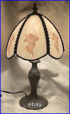 Mayda Tiffany Slag Glass Lamp