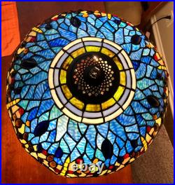 Meyda Tiffany Stained Glass Dragonfly Lamp Slag Glass, Mission Stand 22.5 Tall