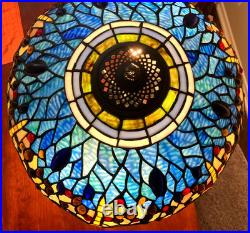 Meyda Tiffany Stained Glass Dragonfly Lamp Slag Glass, Mission Stand 22.5 Tall