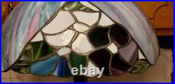 Meyda Tiffany Table Lamp withSlag Glass Shade. Floral Shade withbronze Tree Base. 22 Meyda Tiffany Table Lamp withSlag Glass Shade. Floral Shade withbronze Tree Base. 22