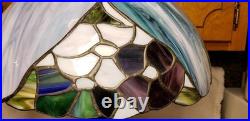 Meyda Tiffany Table Lamp withSlag Glass Shade. Floral Shade withbronze Tree Base. 22 Meyda Tiffany Table Lamp withSlag Glass Shade. Floral Shade withbronze Tree Base. 22