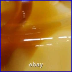 Mid Century French Vianne Carmel Slag Glass Table Lamp Glass Only No Base or Top
