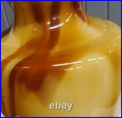Mid Century French Vianne Carmel Slag Glass Table Lamp Glass Only No Base or Top