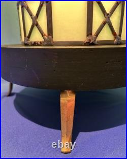 Mid Century Leaded Slag Glass Table Lamp, Mission Style Craftsman