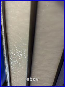 Mid Century Leaded Slag Glass Table Lamp, Mission Style Craftsman