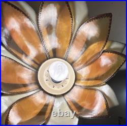 Mid Century Lotus Slag Hanging Lamp 14 Pedals