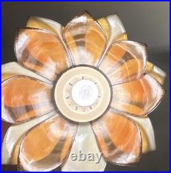 Mid Century Lotus Slag Hanging Lamp 14 Pedals