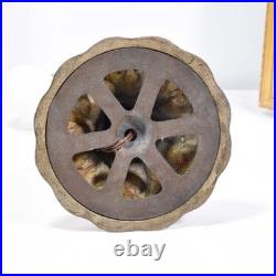 Miller Antique Slag Glass Art Nouveau Reverse Painted Floral Design Table Lamp