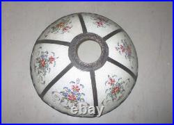 Miller Lamp Vintage Stained Slag Glass Shade Two Light Lamp 1920's S13