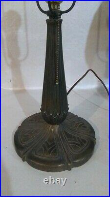Miller lamp base Handel Tiffany arts crafts slag glass era