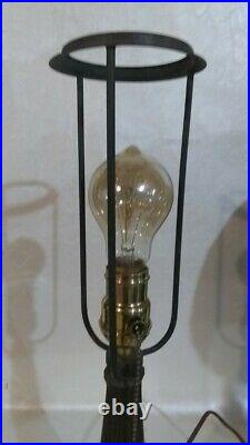 Miller lamp base Handel Tiffany arts crafts slag glass era