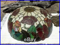 Mission art craft slag stained leaded glass lamp handel tiffany duffner kimberly