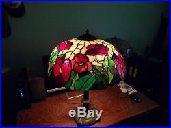 Mission art craft slag stained leaded glass lamp handel tiffany duffner kimberly