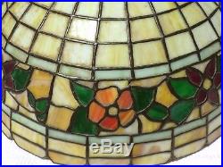 Mission art craft slag stained leaded glass lamp shade wilkinson handel tiffany