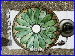 Mission art craft stained slag glass lamp tiffany studios handel whaley stickley