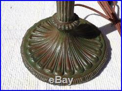 Mission arts craft slag stained leaded glass lamp base duffner kimberly tiffany