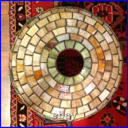 Mosaic shade co. Chicago leaded glass lamp Handel Tiffany arts crafts era slag