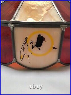 NFL Washington Redskins Vintage 14 Swag Man Cave Pool Lamp Slag Glass