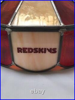 NFL Washington Redskins Vintage 14 Swag Man Cave Pool Lamp Slag Glass