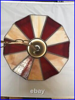 NFL Washington Redskins Vintage 14 Swag Man Cave Pool Lamp Slag Glass