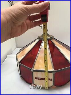 NFL Washington Redskins Vintage 14 Swag Man Cave Pool Lamp Slag Glass