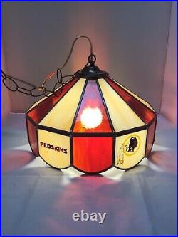 NFL Washington Redskins Vintage 14 Swag Man Cave Pool Lamp Slag Glass