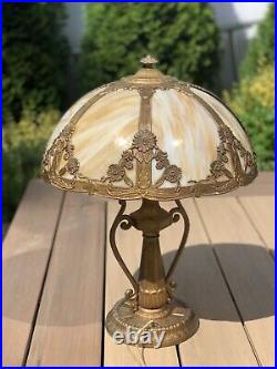 National electric lamp company antique slag glass lamp Antique 1910