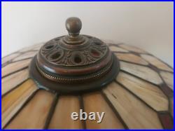 Nice Leaded Slag Stained Glass Floral Lamp by Wilkinson Handel Tiffany Era