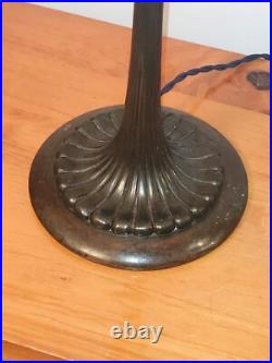 Nice Leaded Slag Stained Glass Floral Lamp by Wilkinson Handel Tiffany Era