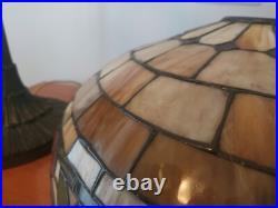 Nice Leaded Slag Stained Glass Floral Lamp by Wilkinson Handel Tiffany Era