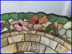 Nice Leaded Slag Stained Glass Floral Lamp by Wilkinson Handel Tiffany Era