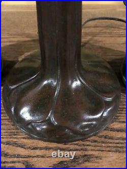 Nr handel arts crafts leaded vintage slag glass antique lamp bradley hubbard era