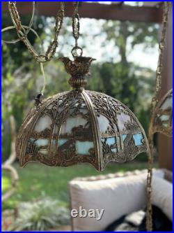 Nunziato Paletta Slag Glass Hanging Lamp