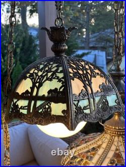 Nunziato Paletta Slag Glass Hanging Lamp