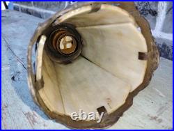 Old Antique Ceiling Lamp Arts & Crafts Mission Slag Glass Pendant Light Fixture