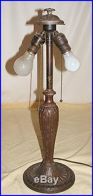 Old Slag Glass Panel Lamp