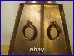 Original Kerosene Stained Glass Slag Lamp Tiffany Antique Mission Prairie Arts