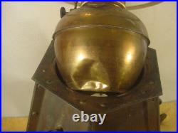 Original Kerosene Stained Glass Slag Lamp Tiffany Antique Mission Prairie Arts