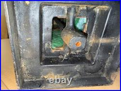 Original Natural Gas Antique Bradley & Hubbard Mission Green Slag Cast Iron Lamp