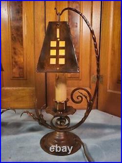 Pair of Slag Glass Fairy Lamps Circa 1910-1920's