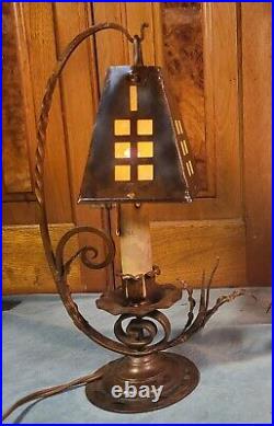 Pair of Slag Glass Fairy Lamps Circa 1910-1920's