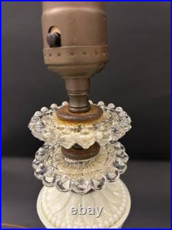Pair of Vintage Akro Agate Uranium Slag Glass Houzex, House Table Lamps 10 Tall Pair of Vintage Akro Agate Uranium Slag Glass Houzex, House Table Lamps 10 Tall