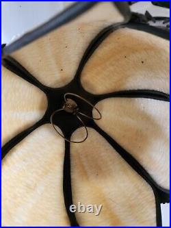 Pair of slag glass shades vintage