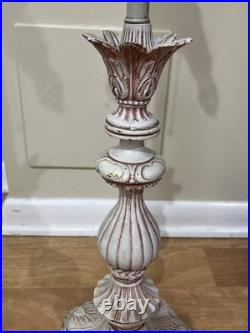 Pink, White Slag Glass, Metal Table Lamp Art Nouveau Victorian 30 T Antique Pink, White Slag Glass, Metal Table Lamp Art Nouveau Victorian 30 T Antique